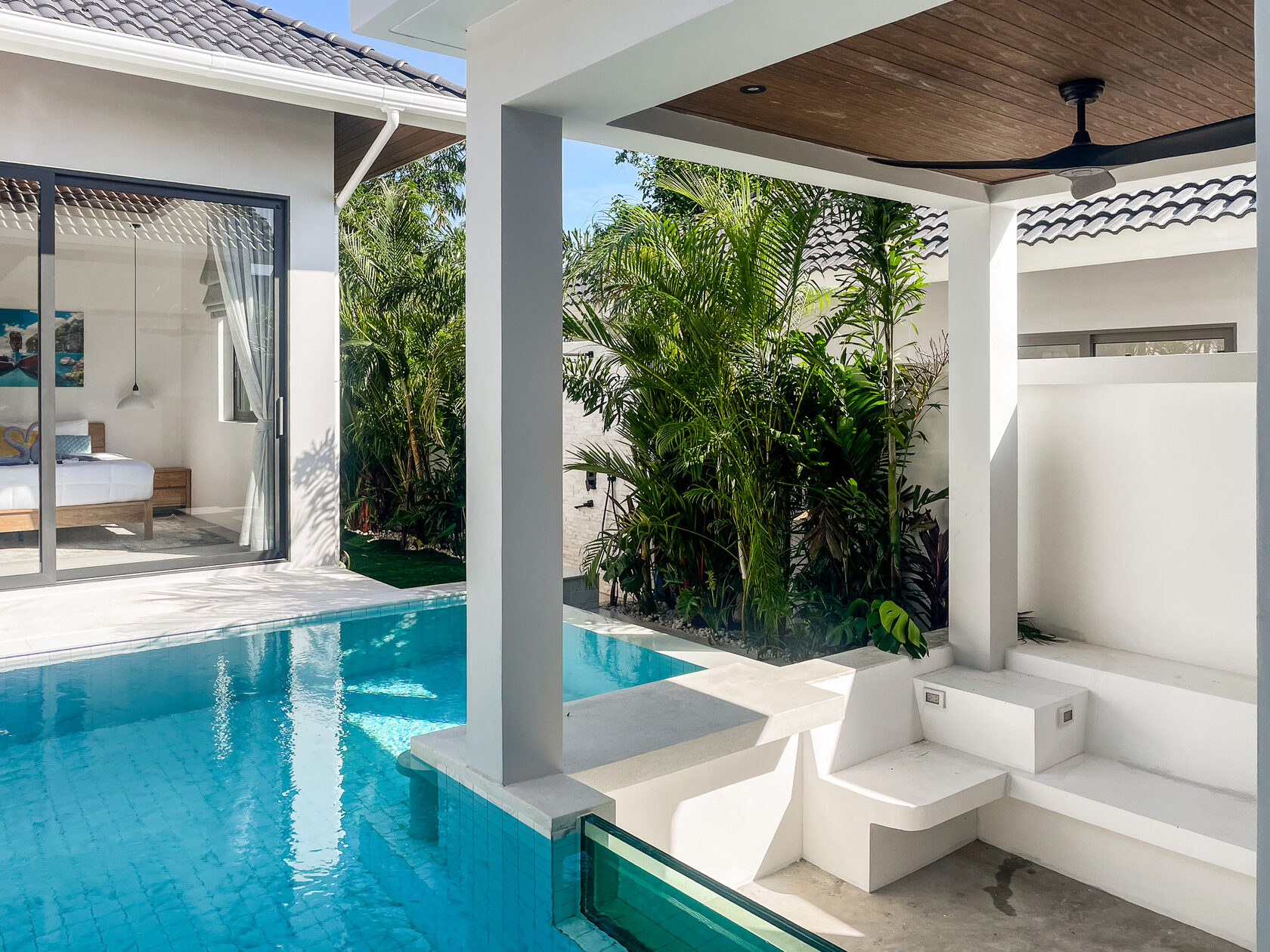 Spacious 3-bdrm pool villa 7 minutes from the airport (Choeng Mon)