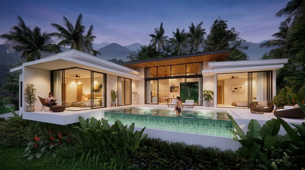 3-Bedroom Sea-View Pool Villa — Plai Laem, Koh Samui