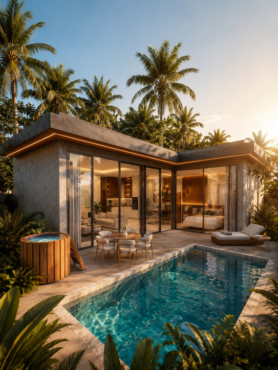 2-bdrm pool villa with convenient access to beaches and restaurants (Plai Laem)