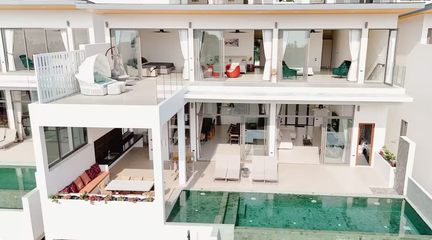 4 bdrm pool villa with sea views from all bedrooms (Bophut)